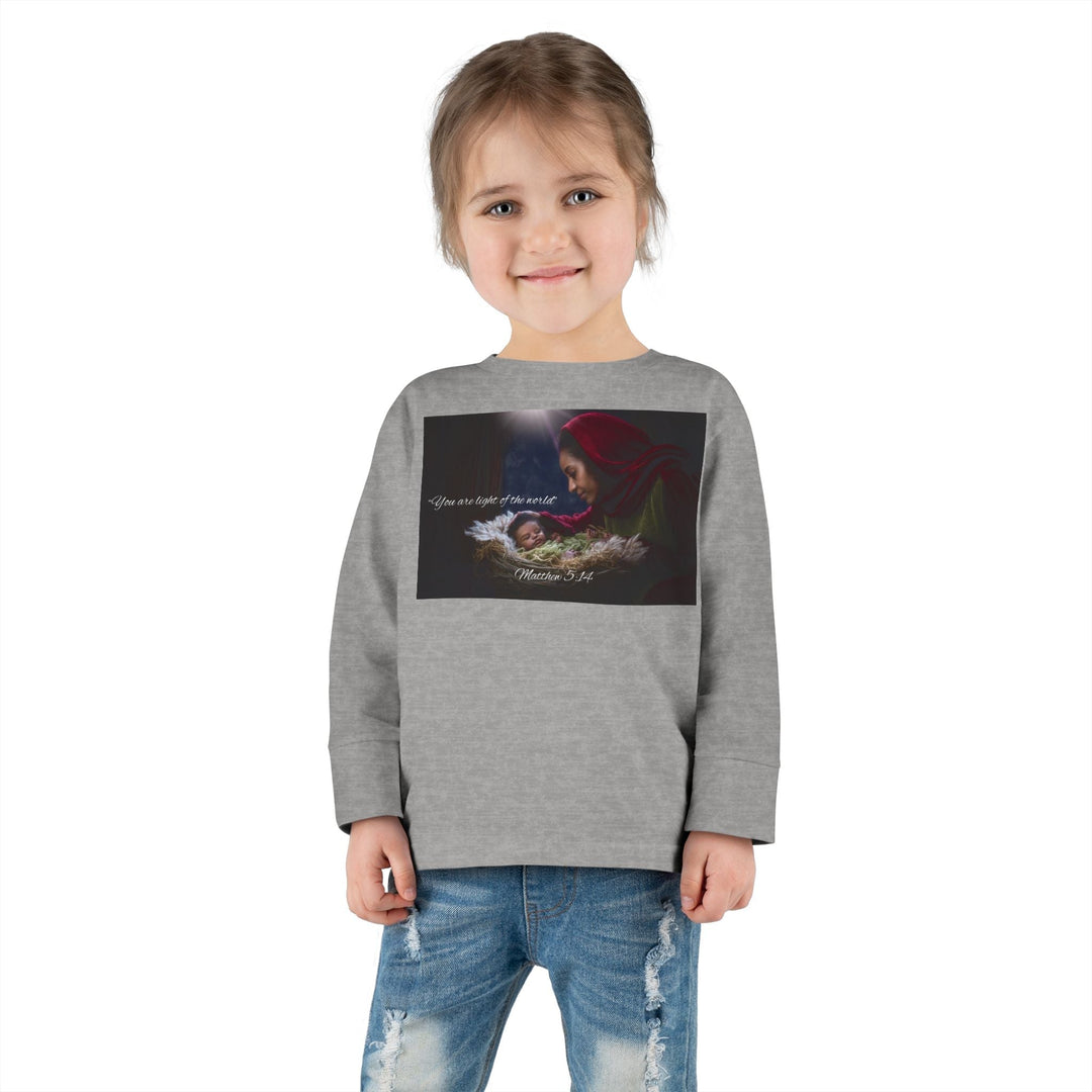 You are the light of the world |Toddler Long Sleeve Tee - Faith Scripture Gift | Gifts Of Words