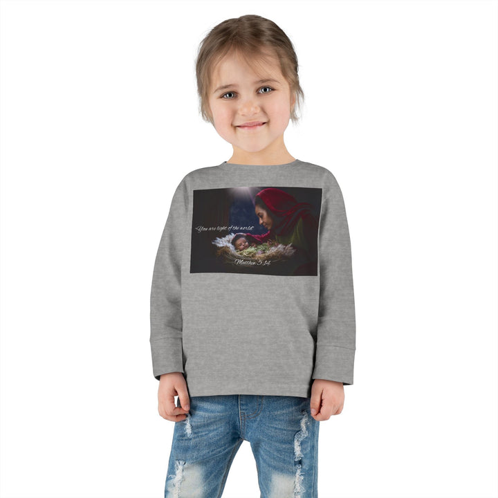 You are the light of the world |Toddler Long Sleeve Tee - Faith Scripture Gift | Gifts Of Words