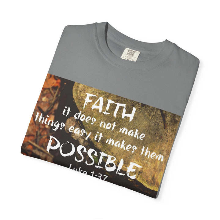 Garment-Dyed T-Shirt – Premium Retro Wash Soft Cotton Tee - Faith Scripture Gift | Gifts Of Words
