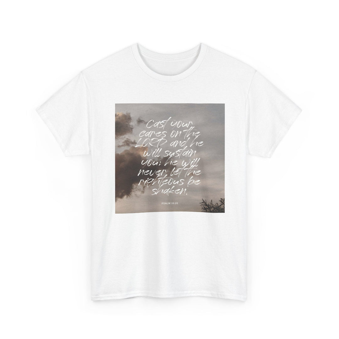 Heavy Cotton Tee Shirt - Premium Durable Classic Fit - Faith Scripture Gift | Gifts Of Words