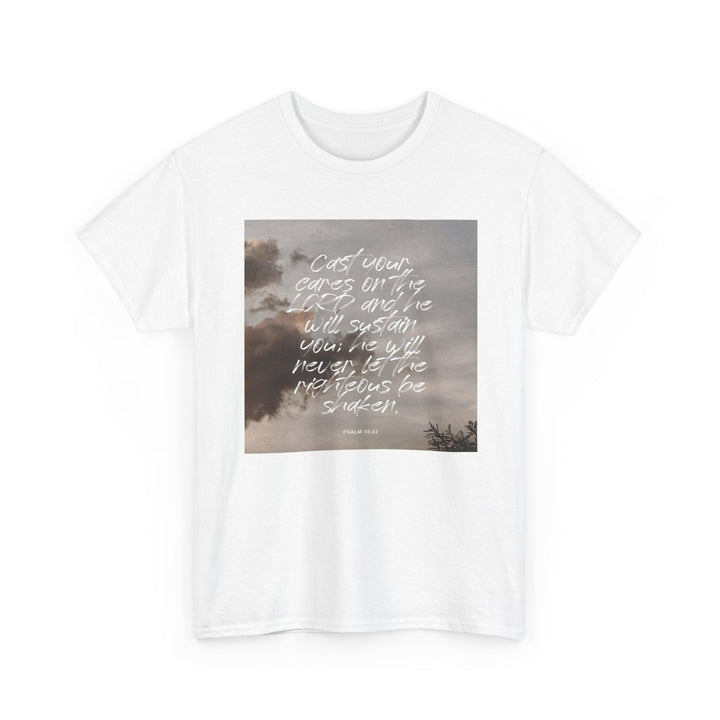 Heavy Cotton Tee Shirt - Premium Durable Classic Fit - Faith Scripture Gift | Gifts Of Words