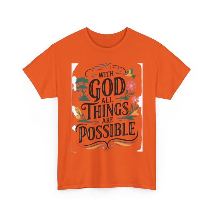 Heavy Cotton Unisex Tee - Premium Durable Graphic T-Shirt - Faith Scripture Gift | Gifts Of Words