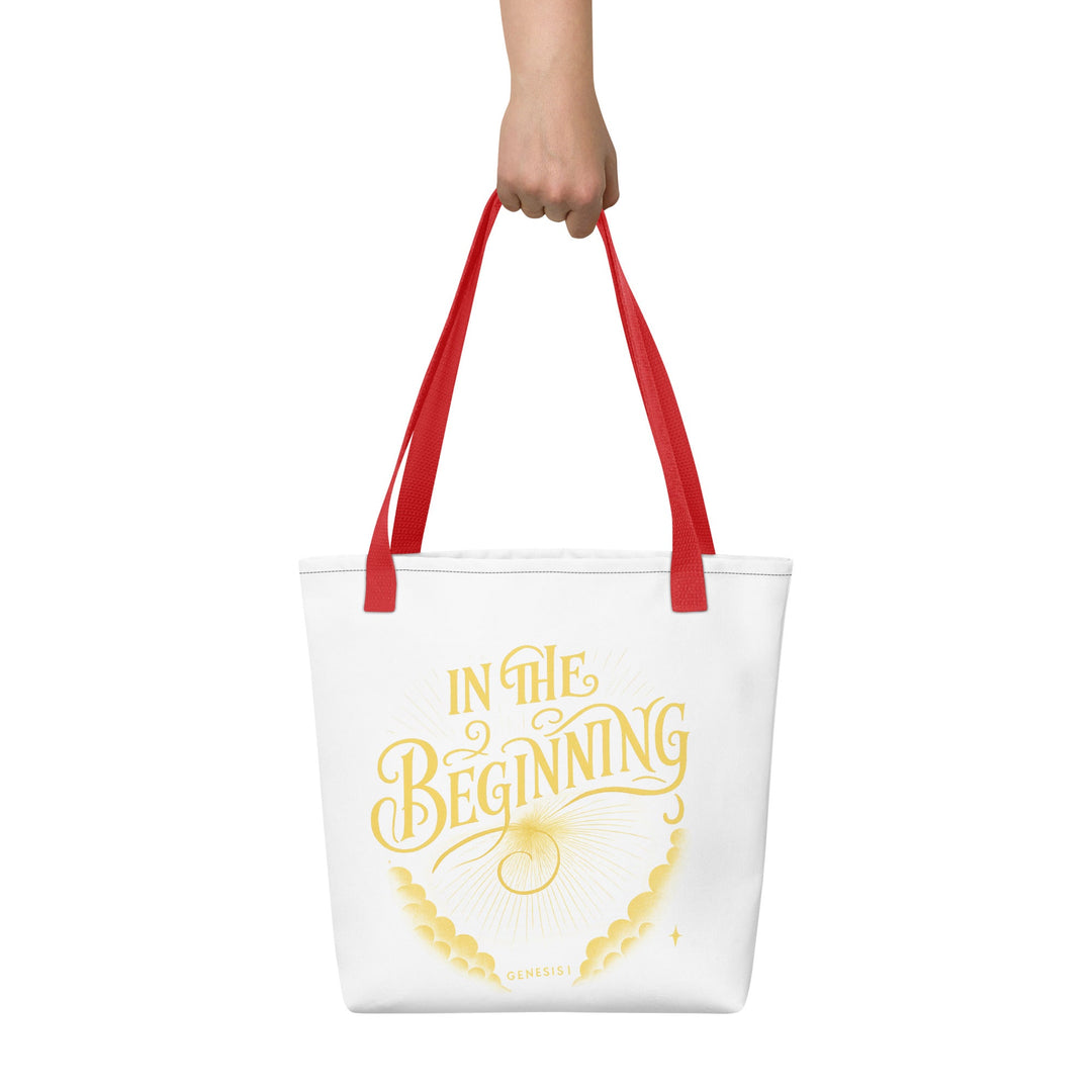 In the Beginning Tote bag - Faith Scripture Gift | Gifts Of Words
