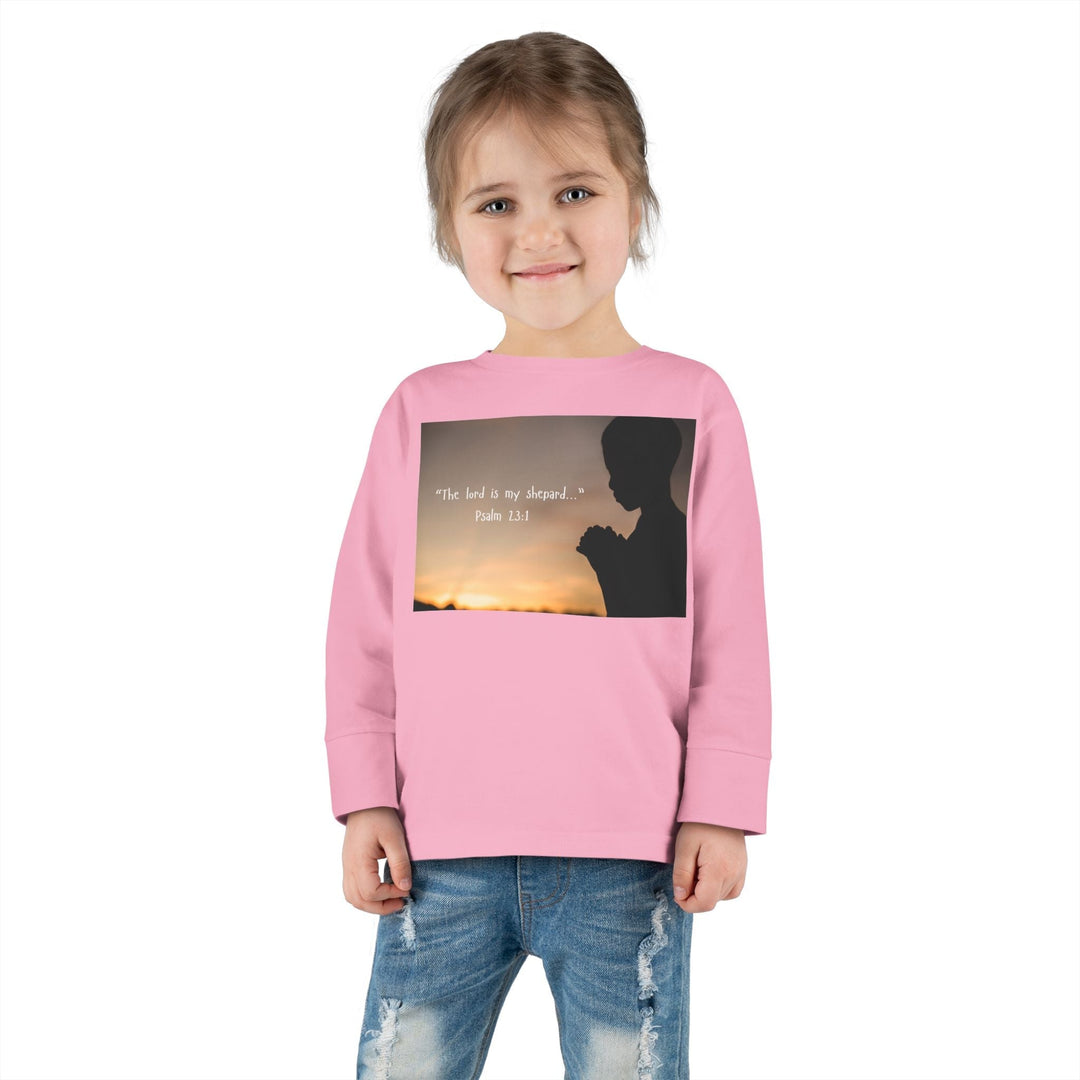 The lord is my shepard |Toddler Long Sleeve Tee - Faith Scripture Gift | Gifts Of Words