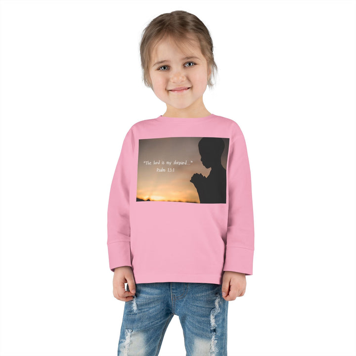The lord is my shepard |Toddler Long Sleeve Tee - Faith Scripture Gift | Gifts Of Words