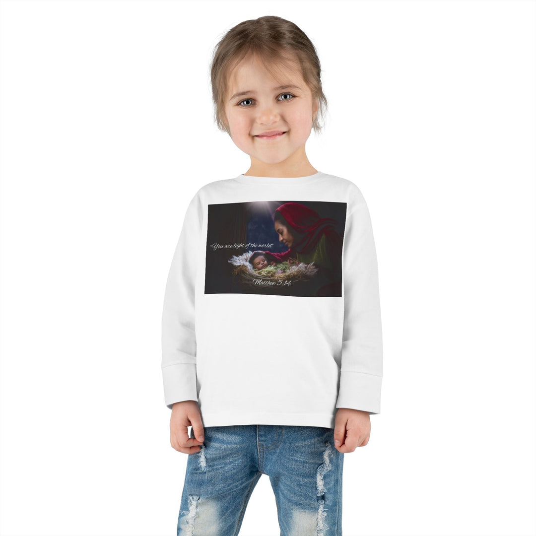 You are the light of the world |Toddler Long Sleeve Tee - Faith Scripture Gift | Gifts Of Words