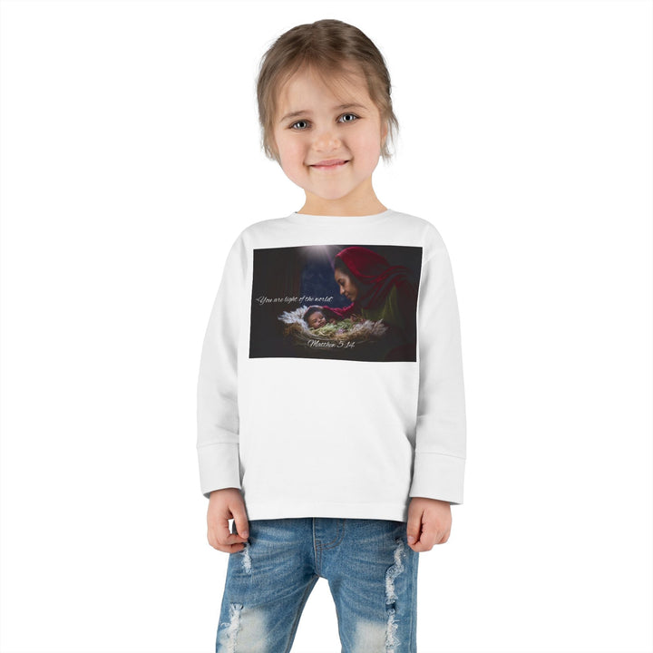 You are the light of the world |Toddler Long Sleeve Tee - Faith Scripture Gift | Gifts Of Words