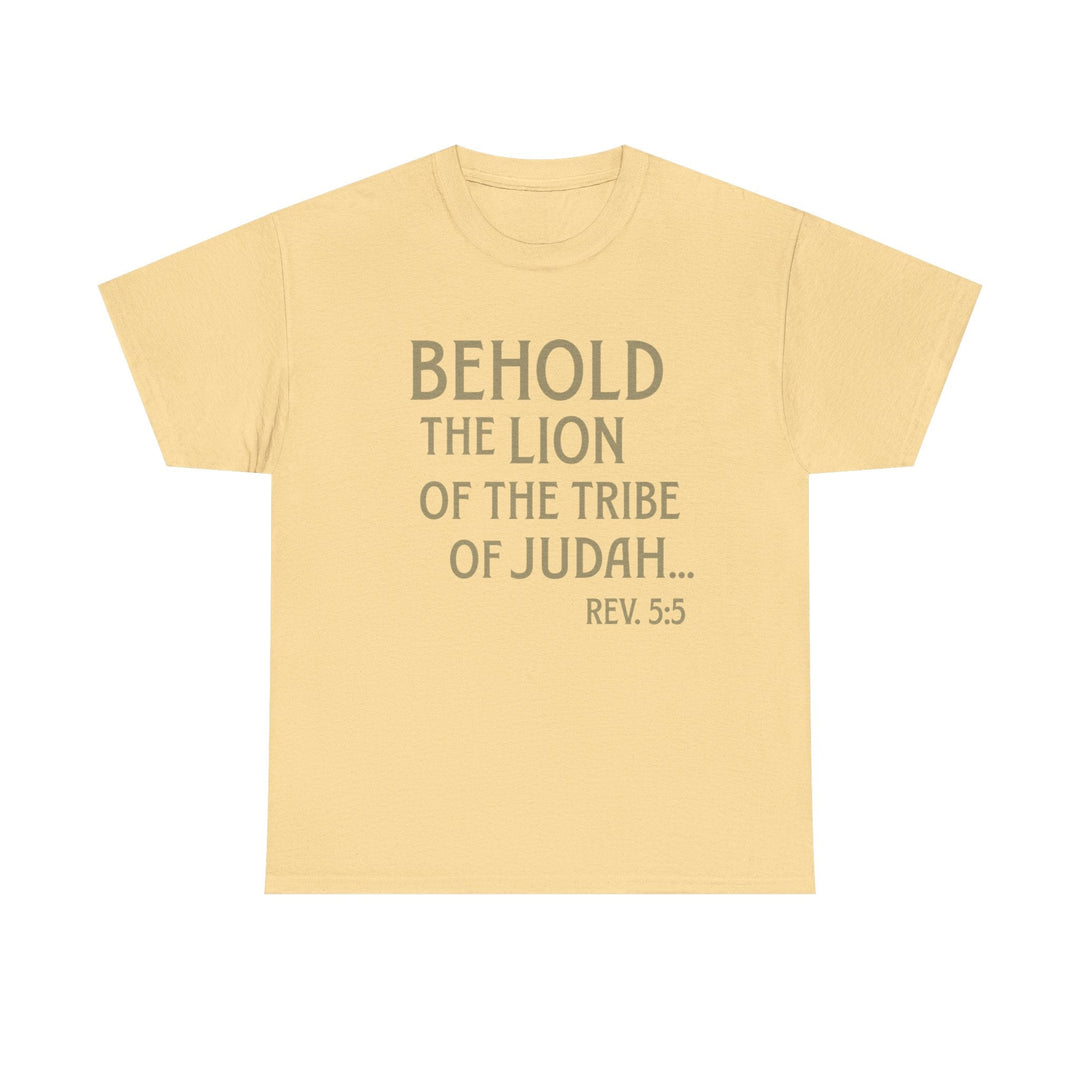 Behold The Lion of Judah Tee - Faith Scripture Gift | Gifts Of Words
