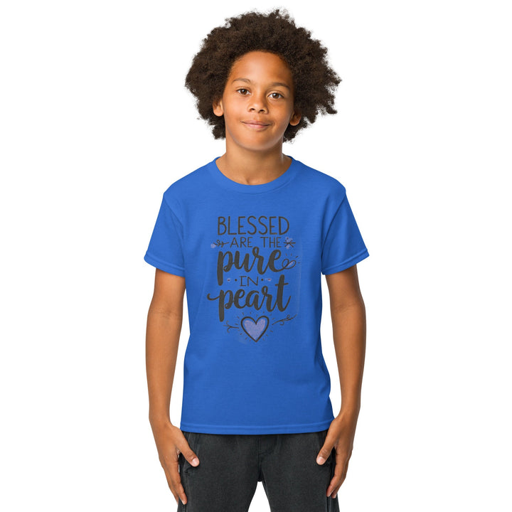 Blessed Are The Pure Heart Youth t-shirt - Faith Scripture Gift | Gifts Of Words