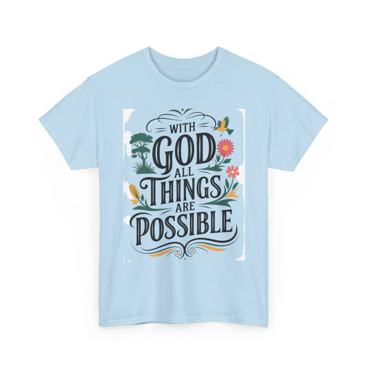 Heavy Cotton Unisex Tee - Premium Durable Graphic T-Shirt - Faith Scripture Gift | Gifts Of Words
