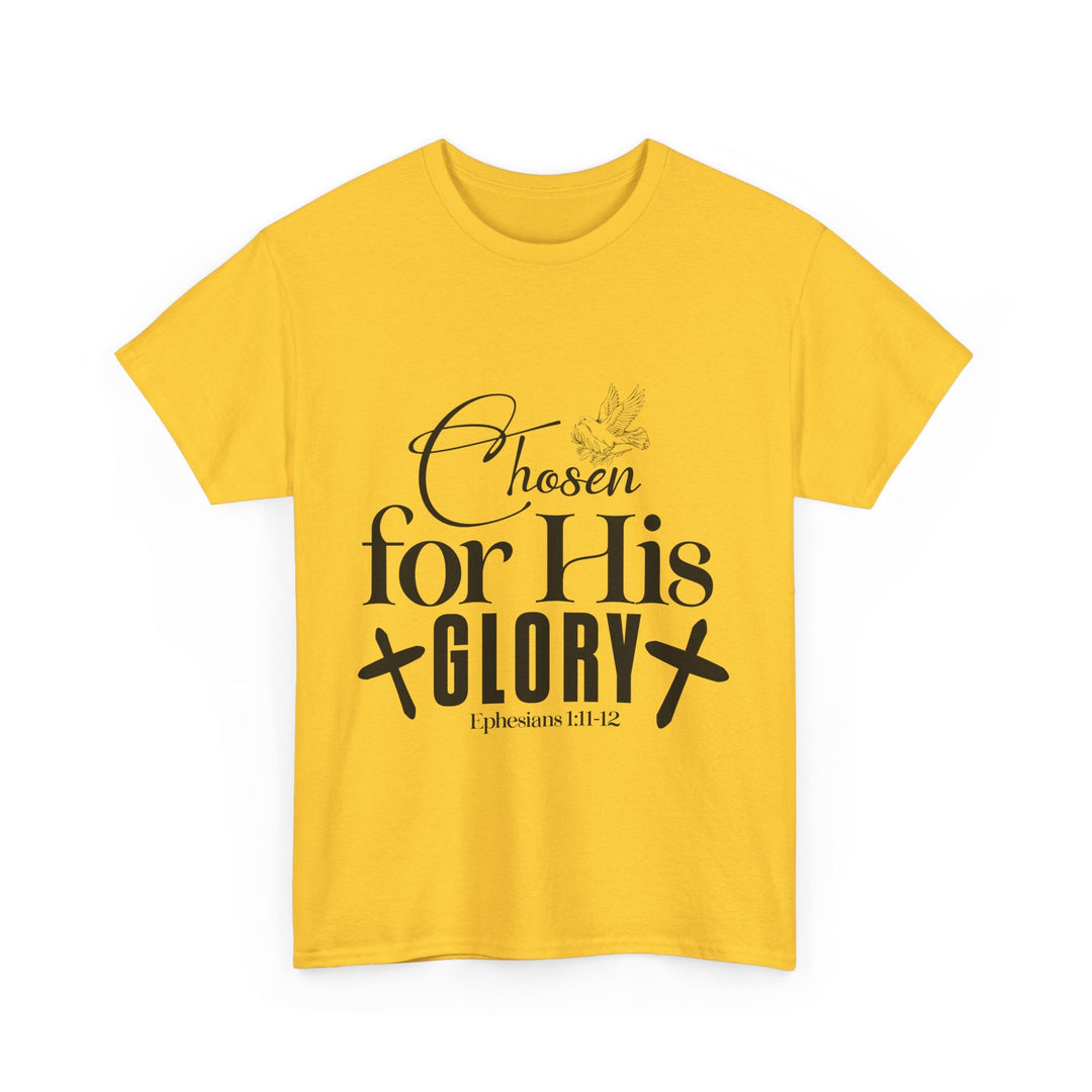 Chosen for His Glory Ephesians 1 11-12 Unisex Heavy Cotton Tee - Faith Scripture Gift | Gifts Of Words