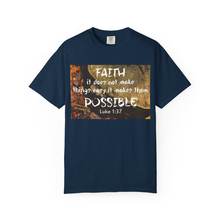 Garment-Dyed T-Shirt – Premium Retro Wash Soft Cotton Tee - Faith Scripture Gift | Gifts Of Words