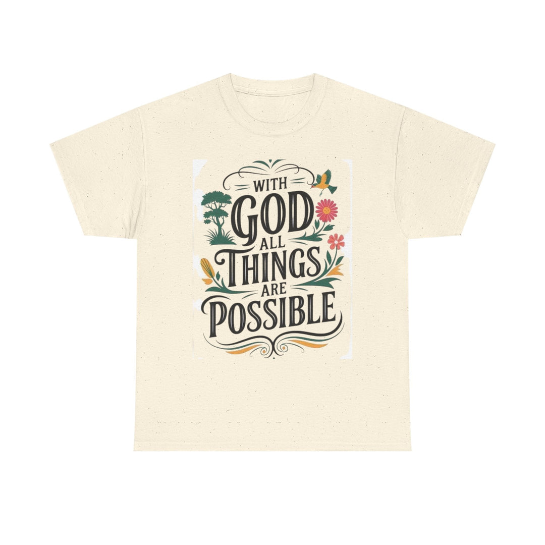 Heavy Cotton Unisex Tee - Premium Durable Graphic T-Shirt - Faith Scripture Gift | Gifts Of Words