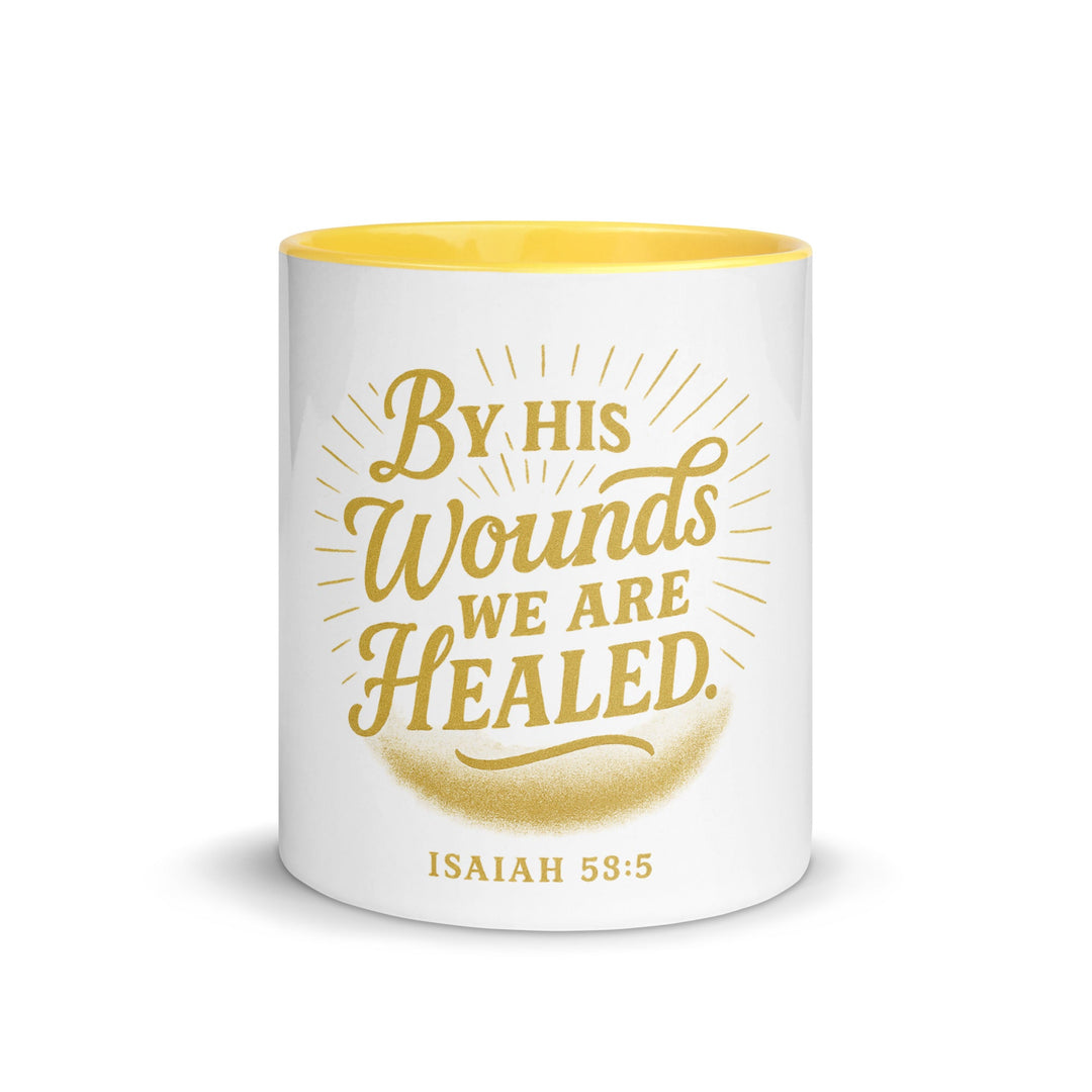 By his wounds we are healed Mug - Faith Scripture Gift | Gifts Of Words