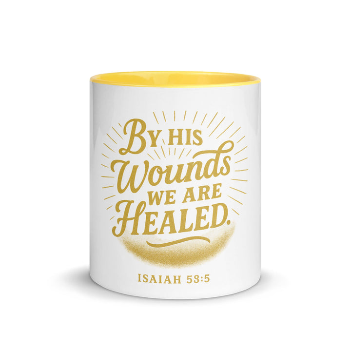 By his wounds we are healed Mug - Faith Scripture Gift | Gifts Of Words