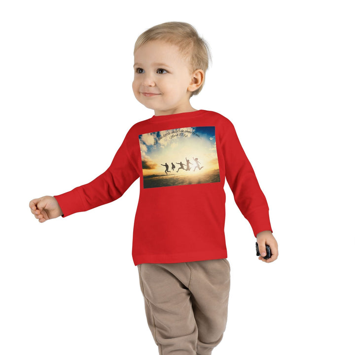 Let the little children come to me |Toddler Long Sleeve Tee - Faith Scripture Gift | Gifts Of Words