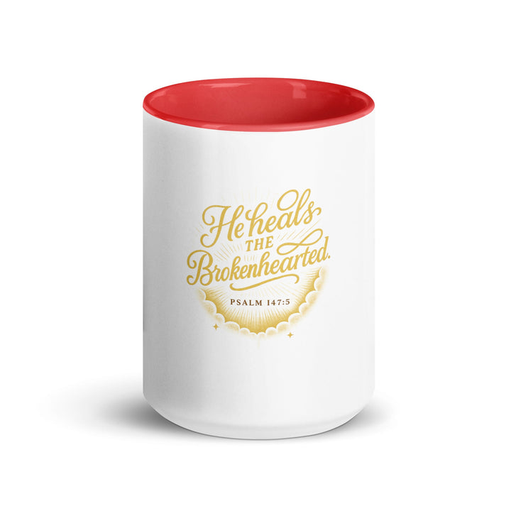 He heals the brokenhearted mug - Faith Scripture Gift | Gifts Of Words