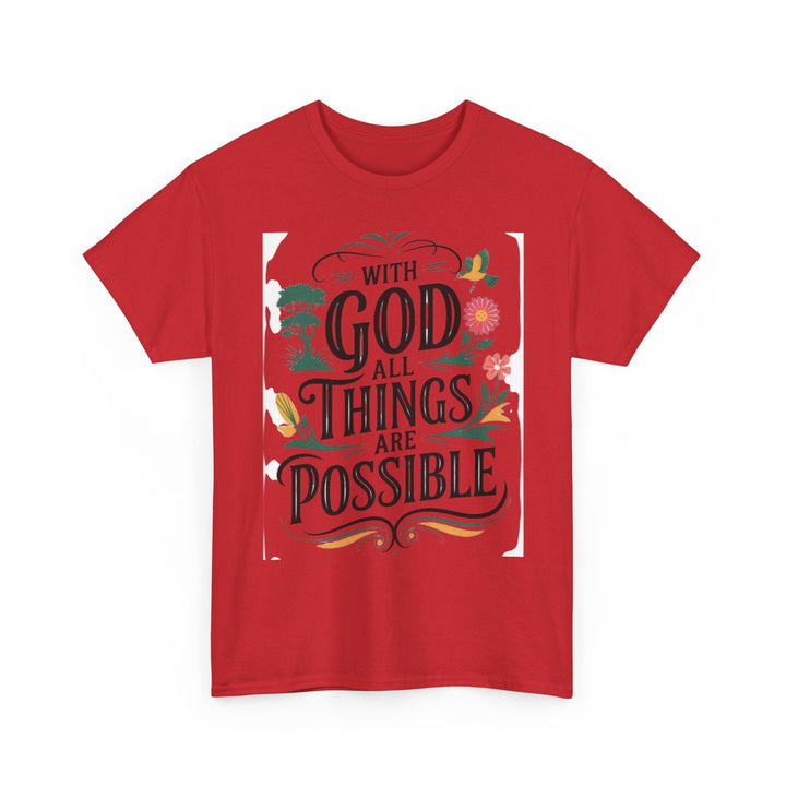 Heavy Cotton Unisex Tee - Premium Durable Graphic T-Shirt - Faith Scripture Gift | Gifts Of Words