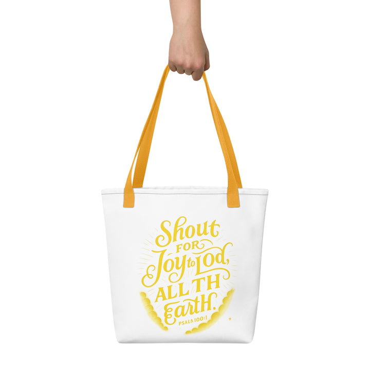 Shout for Joy to Lod, All TH Earth Tote bag - Faith Scripture Gift | Gifts Of Words
