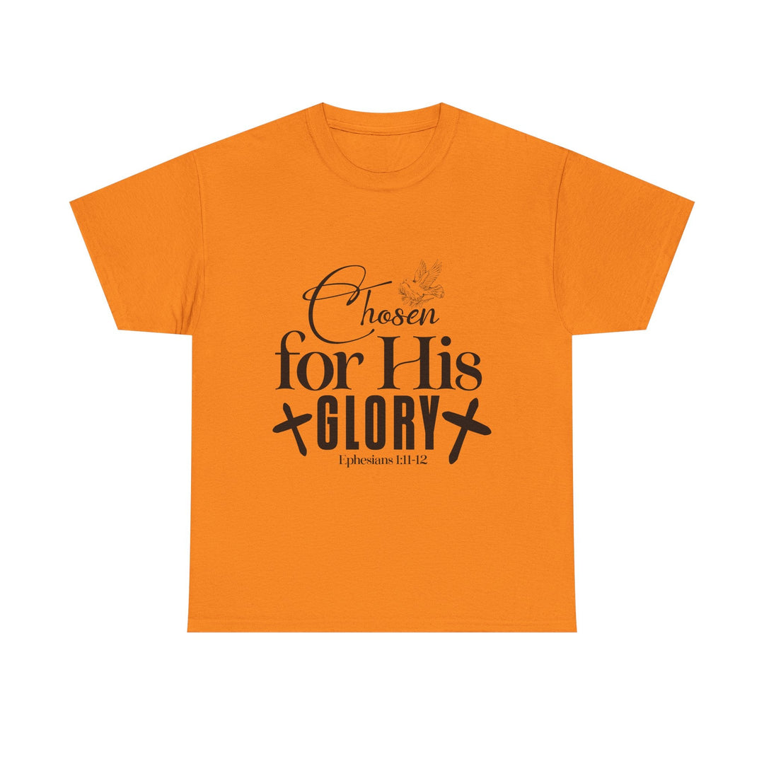 Chosen for His Glory Ephesians 1 11-12 Unisex Heavy Cotton Tee - Faith Scripture Gift | Gifts Of Words
