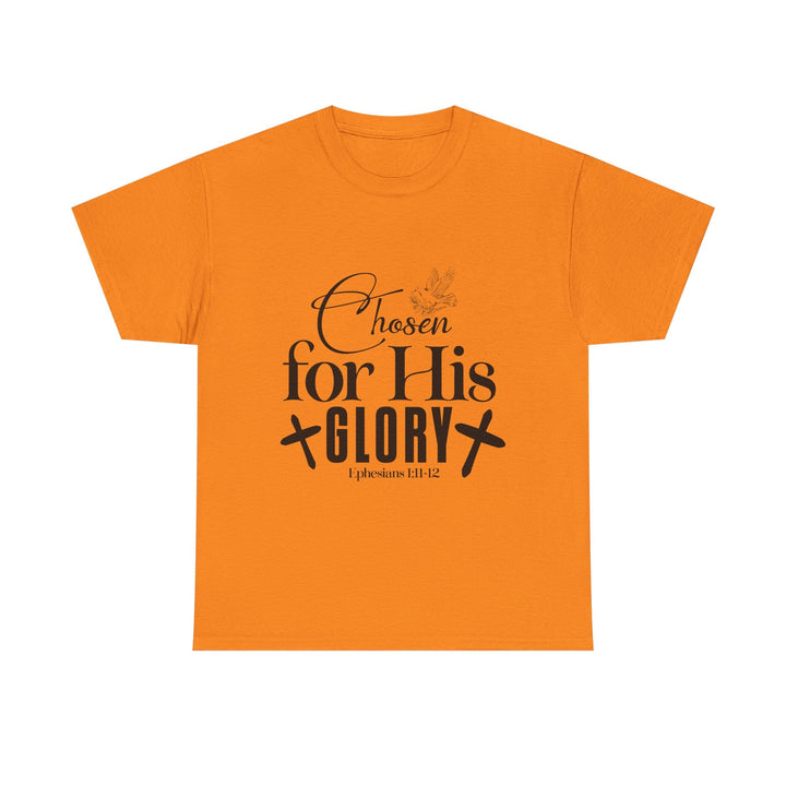 Chosen for His Glory Ephesians 1 11-12 Unisex Heavy Cotton Tee - Faith Scripture Gift | Gifts Of Words