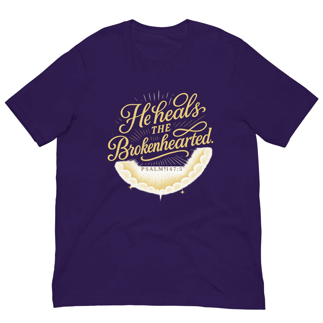 He Heals the Brokenhearted T- Shirt - Faith Scripture Gift | Gifts Of Words