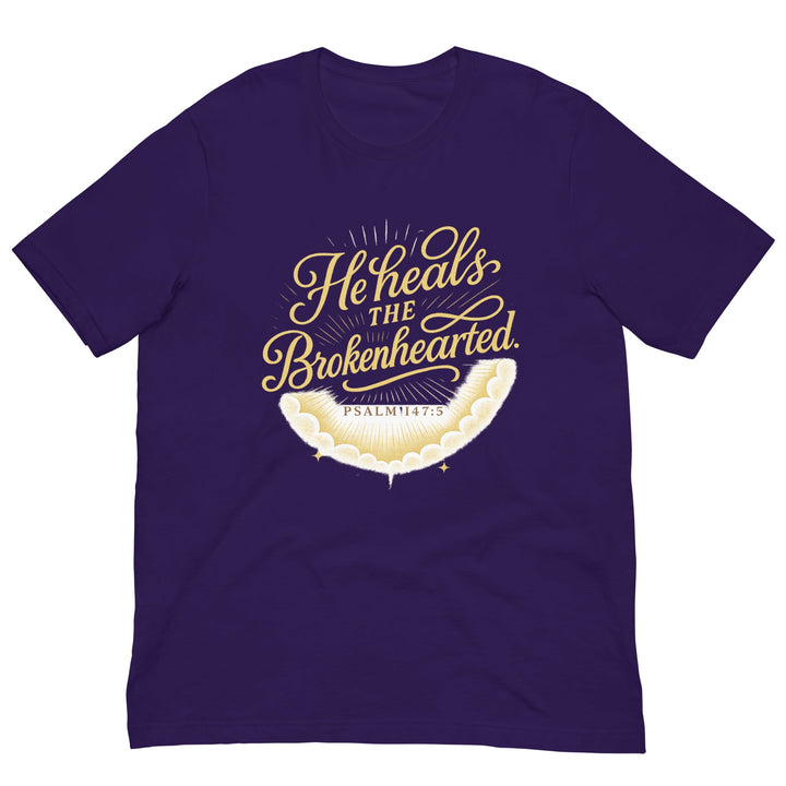 He Heals the Brokenhearted T- Shirt - Faith Scripture Gift | Gifts Of Words