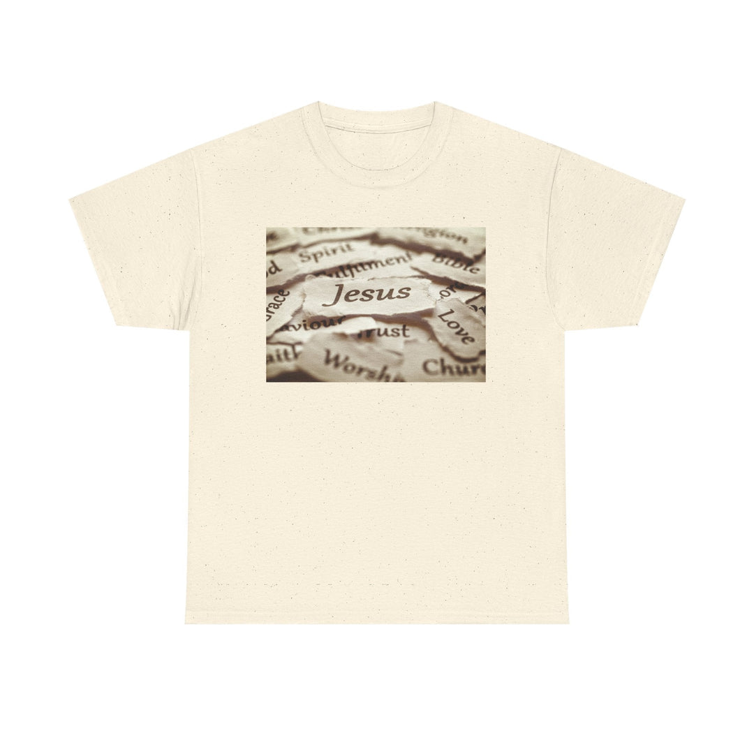 Jesus | Heavy Cotton Tee - Faith Scripture Gift | Gifts Of Words