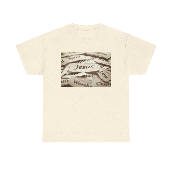 Jesus | Heavy Cotton Tee - Faith Scripture Gift | Gifts Of Words