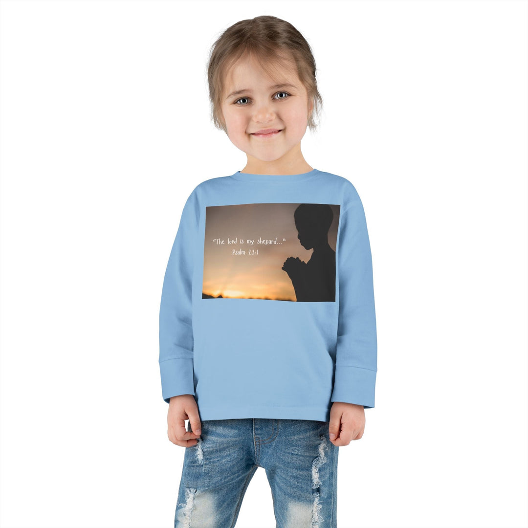 The lord is my shepard |Toddler Long Sleeve Tee - Faith Scripture Gift | Gifts Of Words