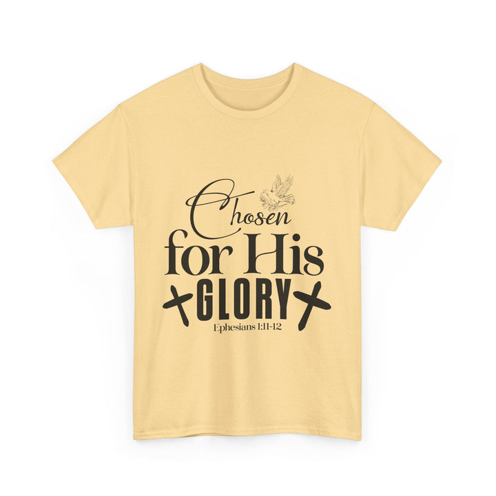 Chosen for His Glory Ephesians 1 11-12 Unisex Heavy Cotton Tee - Faith Scripture Gift | Gifts Of Words