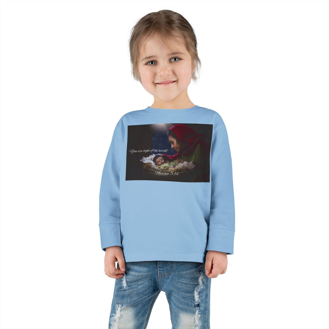You are the light of the world |Toddler Long Sleeve Tee - Faith Scripture Gift | Gifts Of Words