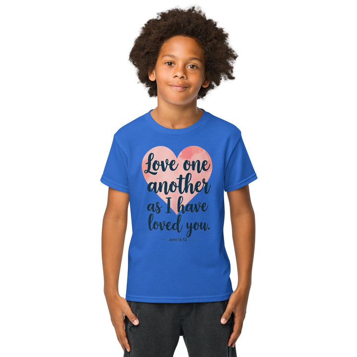 Love One Another Youth t-shirt - Faith Scripture Gift | Gifts Of Words