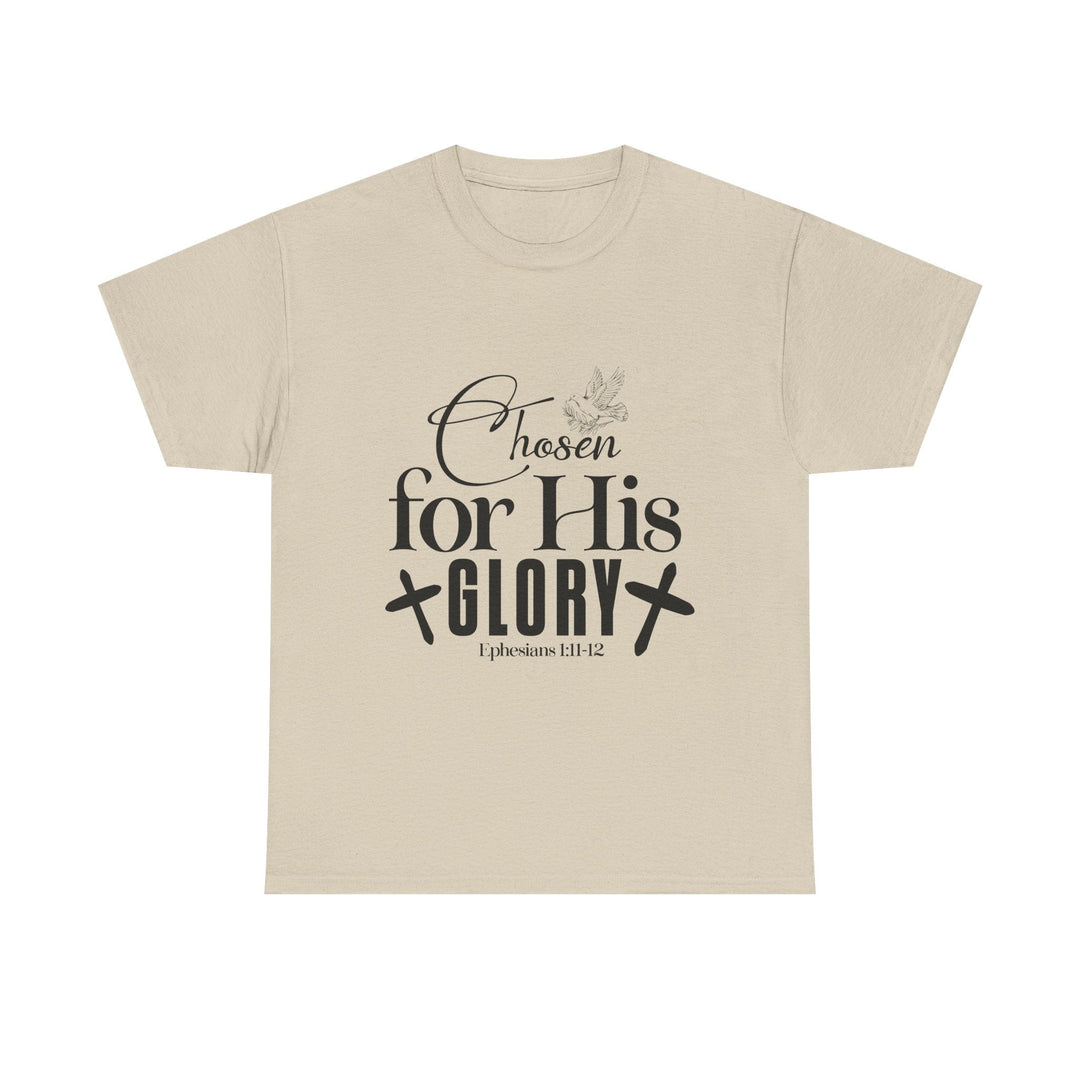 Chosen for His Glory Ephesians 1 11-12 Unisex Heavy Cotton Tee - Faith Scripture Gift | Gifts Of Words