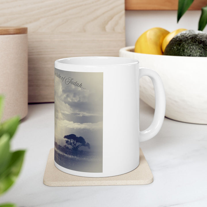 Tribe of Judah Ceramic Mug – Christian Coffee Cup | Lion of Judah Scripture Mug | Spiritual Gift for Men & Women Ceramic Mug, (11oz, 15oz) - Faith Scripture Gift | Gifts Of Words