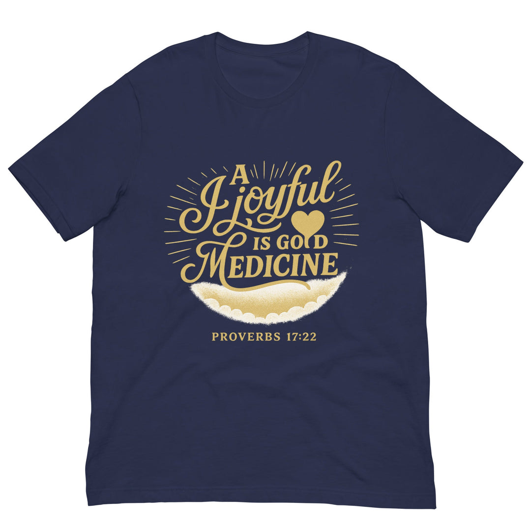 A joyful is a good medicine T-shirt - Faith Scripture Gift | Gifts Of Words