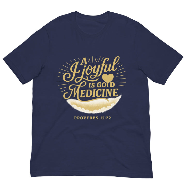 A joyful is a good medicine T-shirt - Faith Scripture Gift | Gifts Of Words