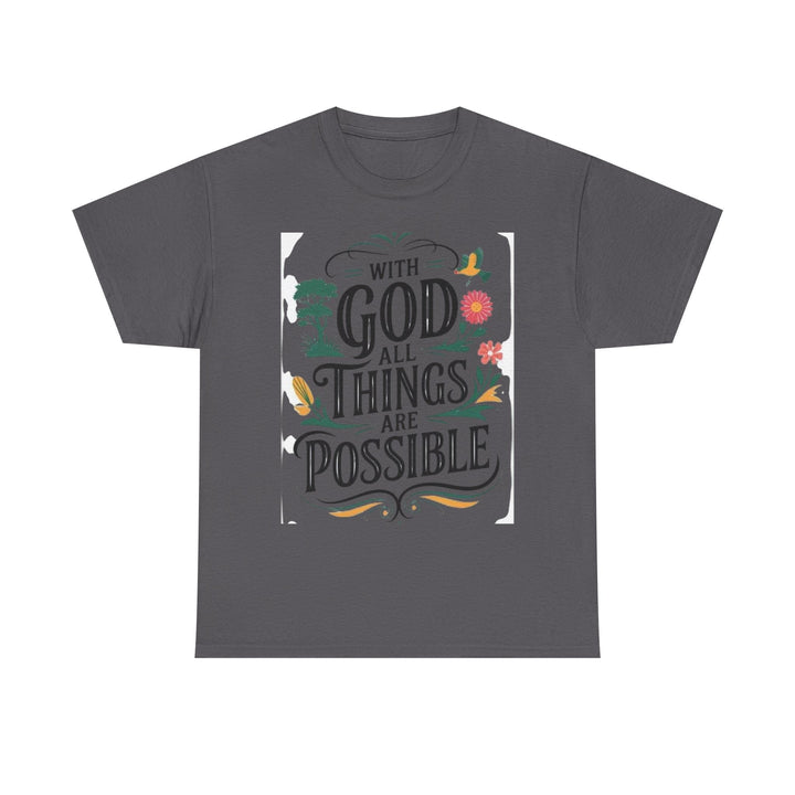 Heavy Cotton Unisex Tee - Premium Durable Graphic T-Shirt - Faith Scripture Gift | Gifts Of Words