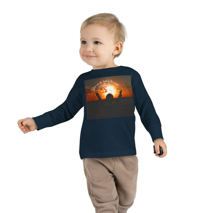 You are the light of the world |Toddler Long Sleeve Tee - Faith Scripture Gift | Gifts Of Words