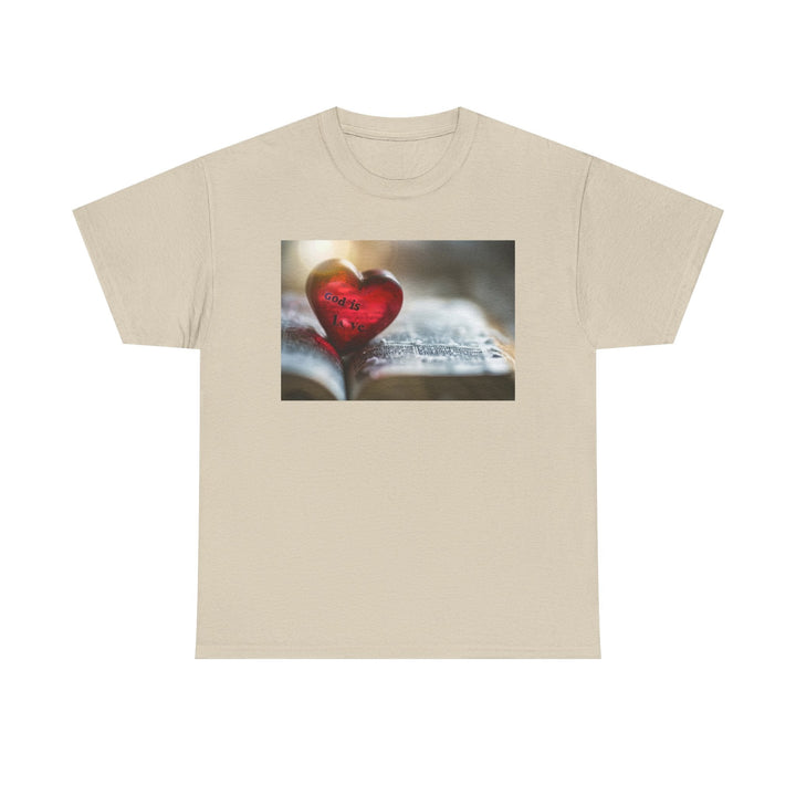 God is Love | Heavy Cotton Tee - Faith Scripture Gift | Gifts Of Words