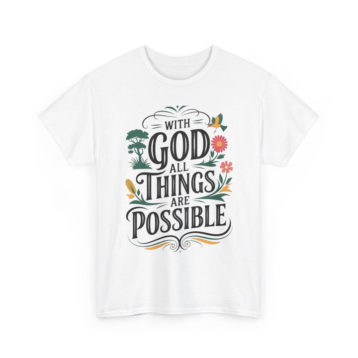 Heavy Cotton Unisex Tee - Premium Durable Graphic T-Shirt - Faith Scripture Gift | Gifts Of Words