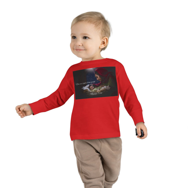 You are the light of the world |Toddler Long Sleeve Tee - Faith Scripture Gift | Gifts Of Words
