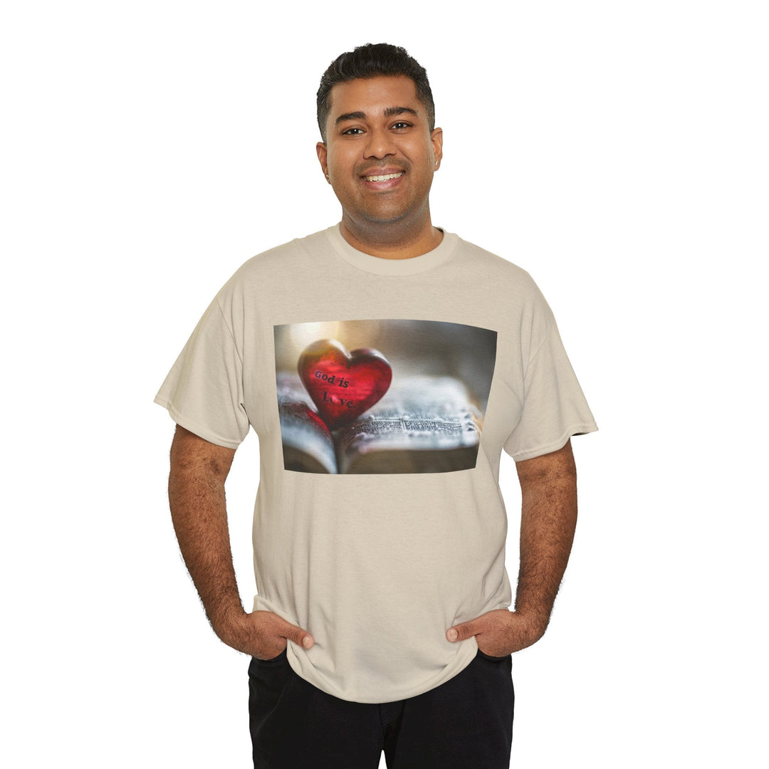 God is Love | Heavy Cotton Tee - Faith Scripture Gift | Gifts Of Words