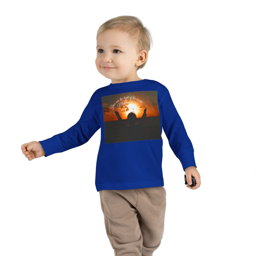 You are the light of the world |Toddler Long Sleeve Tee - Faith Scripture Gift | Gifts Of Words