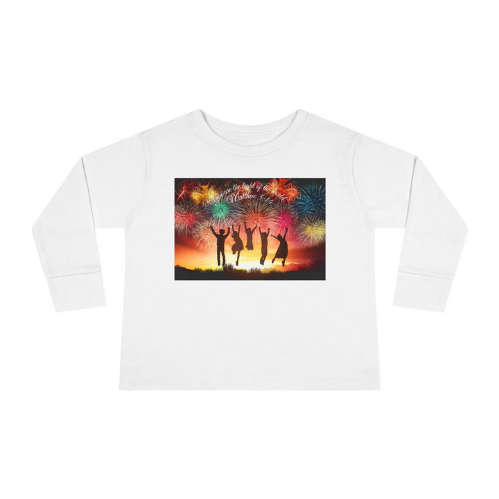 You are the light of the world |Toddler Long Sleeve Tee - Faith Scripture Gift | Gifts Of Words