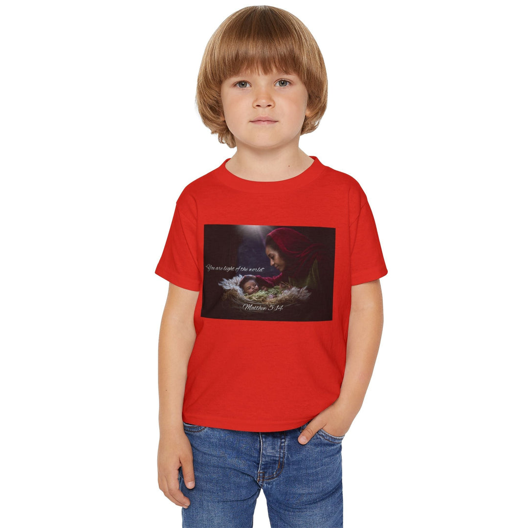 You are the light of the world | Cotton™ Toddler T-shirt - Faith Scripture Gift | Gifts Of Words