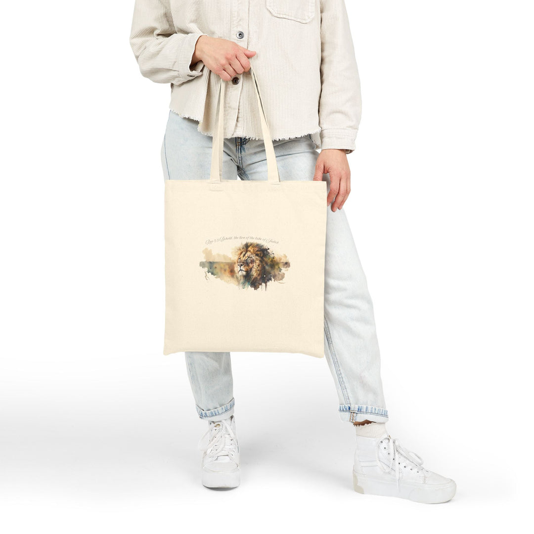 Cotton Canvas Tote Bag 100% Heavy Duty Cotton 15x16 Reusable Eco Shopping Bag with Long Handles Natural & White Options - Faith Scripture Gift | Gifts Of Words