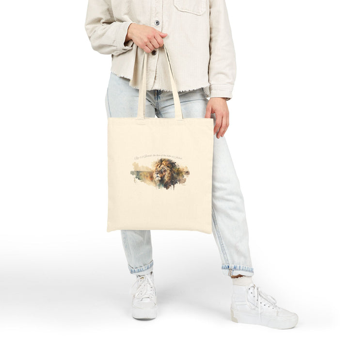 Cotton Canvas Tote Bag 100% Heavy Duty Cotton 15x16 Reusable Eco Shopping Bag with Long Handles Natural & White Options - Faith Scripture Gift | Gifts Of Words