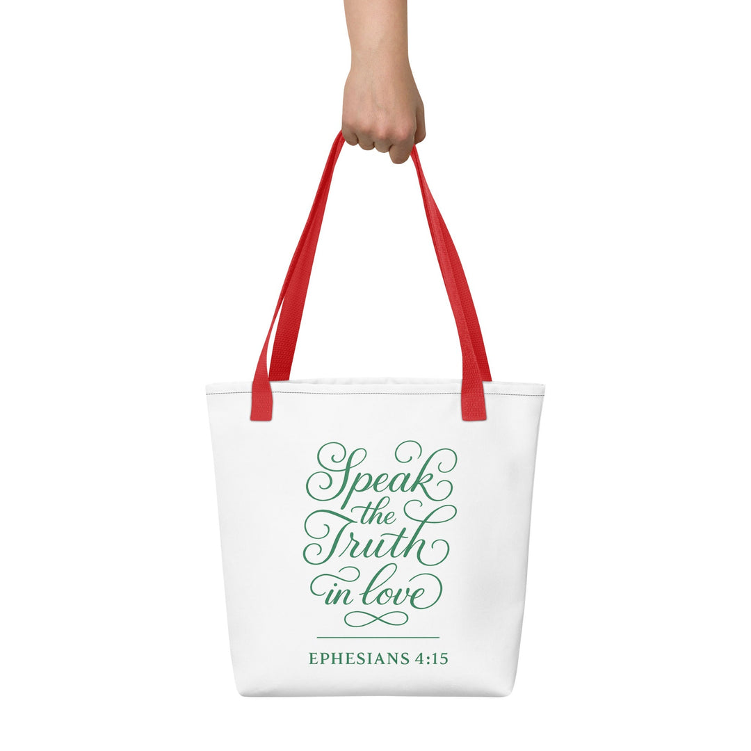 Speak the truth in love Tote bag - Faith Scripture Gift | Gifts Of Words