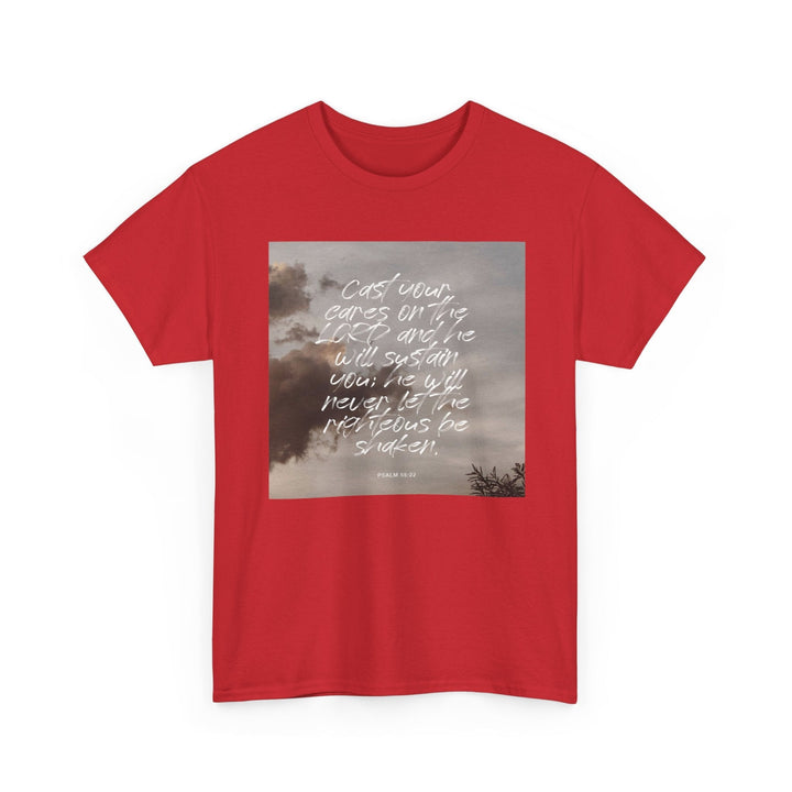 Heavy Cotton Tee Shirt - Premium Durable Classic Fit - Faith Scripture Gift | Gifts Of Words